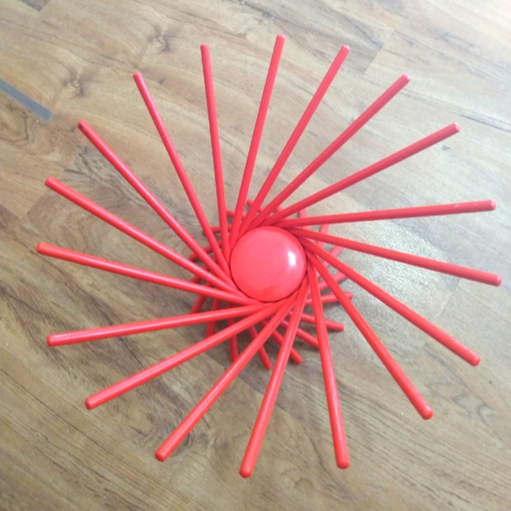 Red Wooden fruit basket